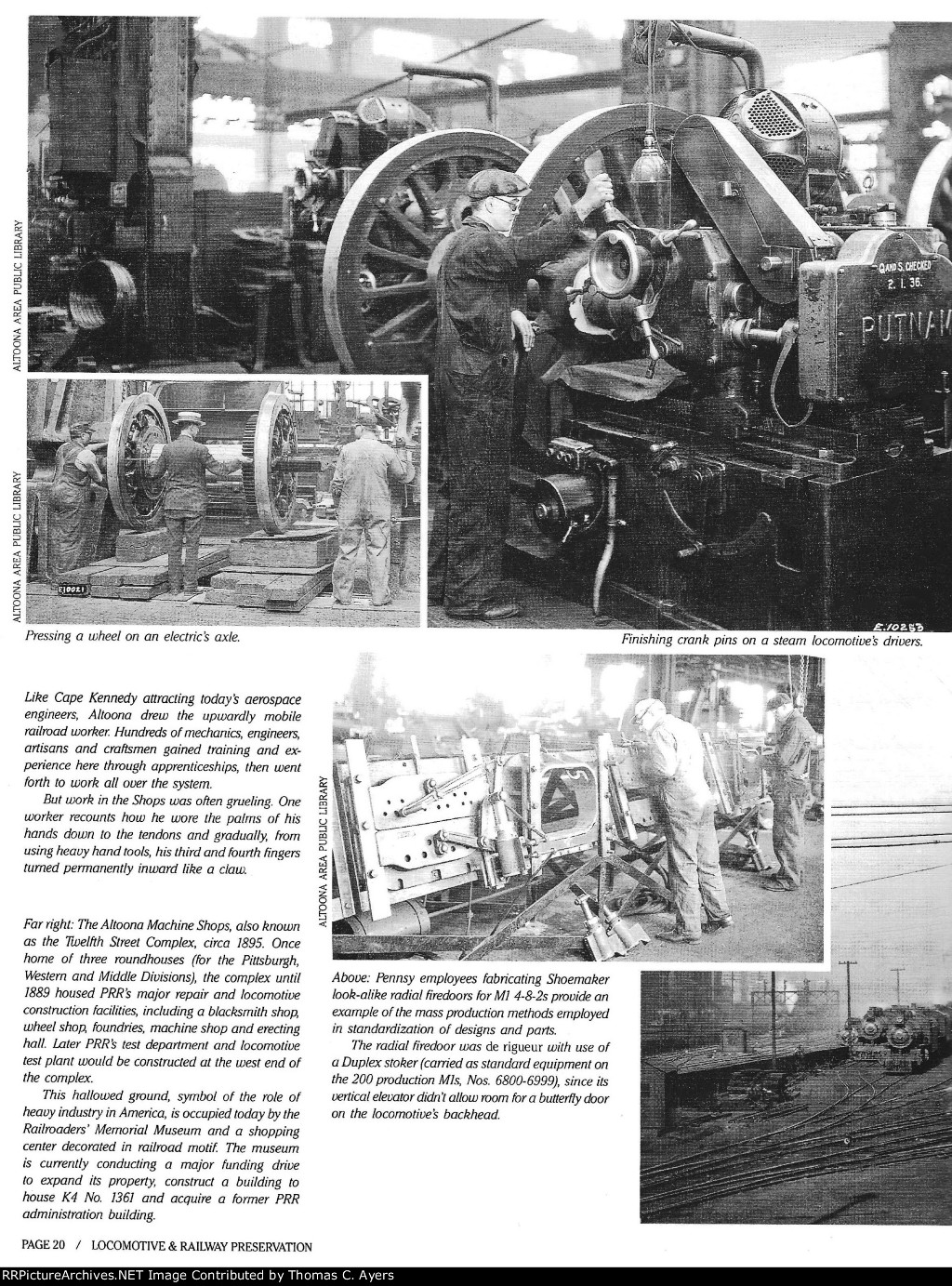 Altoona ~ "Where 14,000 Labored," Page 20, 1987